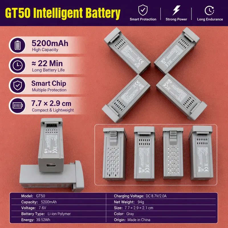 for GT50 Drone 3.7V 1300mAh Li - Drone Rc Gt50 评论和价格