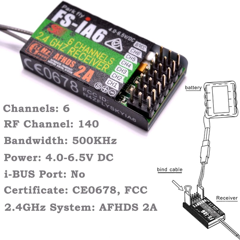 Flysky FS-IA6 Receiver 6CH Dua - Drone Rc Battery 评论和价格