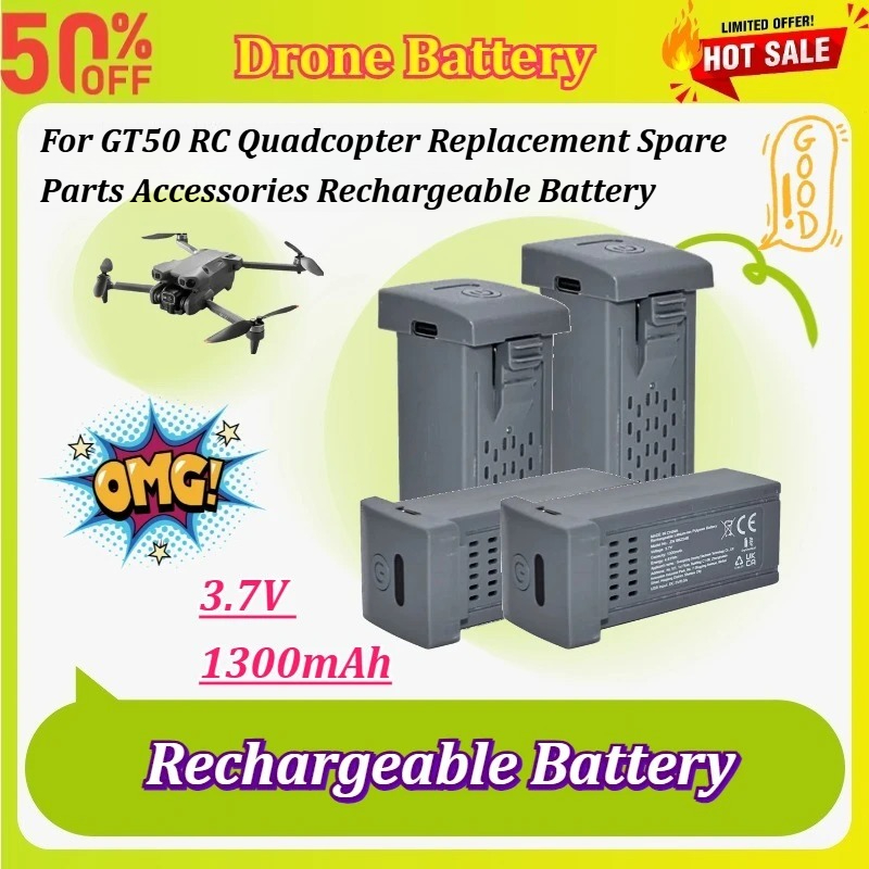 New 1-5Pcs 3.7V 1300mAh  Drone - Drone Rc Gt50 评论和价格