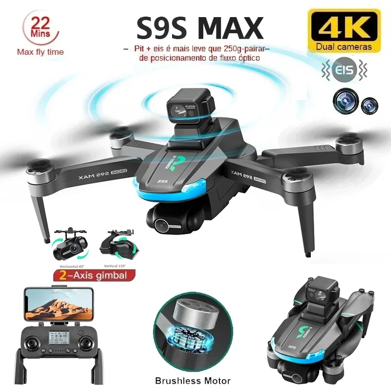 NEW S9S MAX MINI Drone 4K 2-Ax - Drone Rc Harness 评论和价格