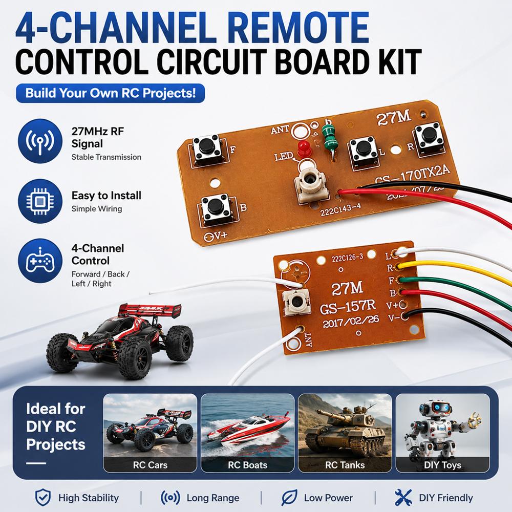 27MHz Remote Control Kit 4CH W - Joystick Rc Drone 评论和价格