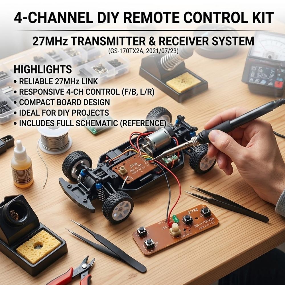 27MHz Remote Control Kit 4CH W - Joystick Rc Drone 评论和价格