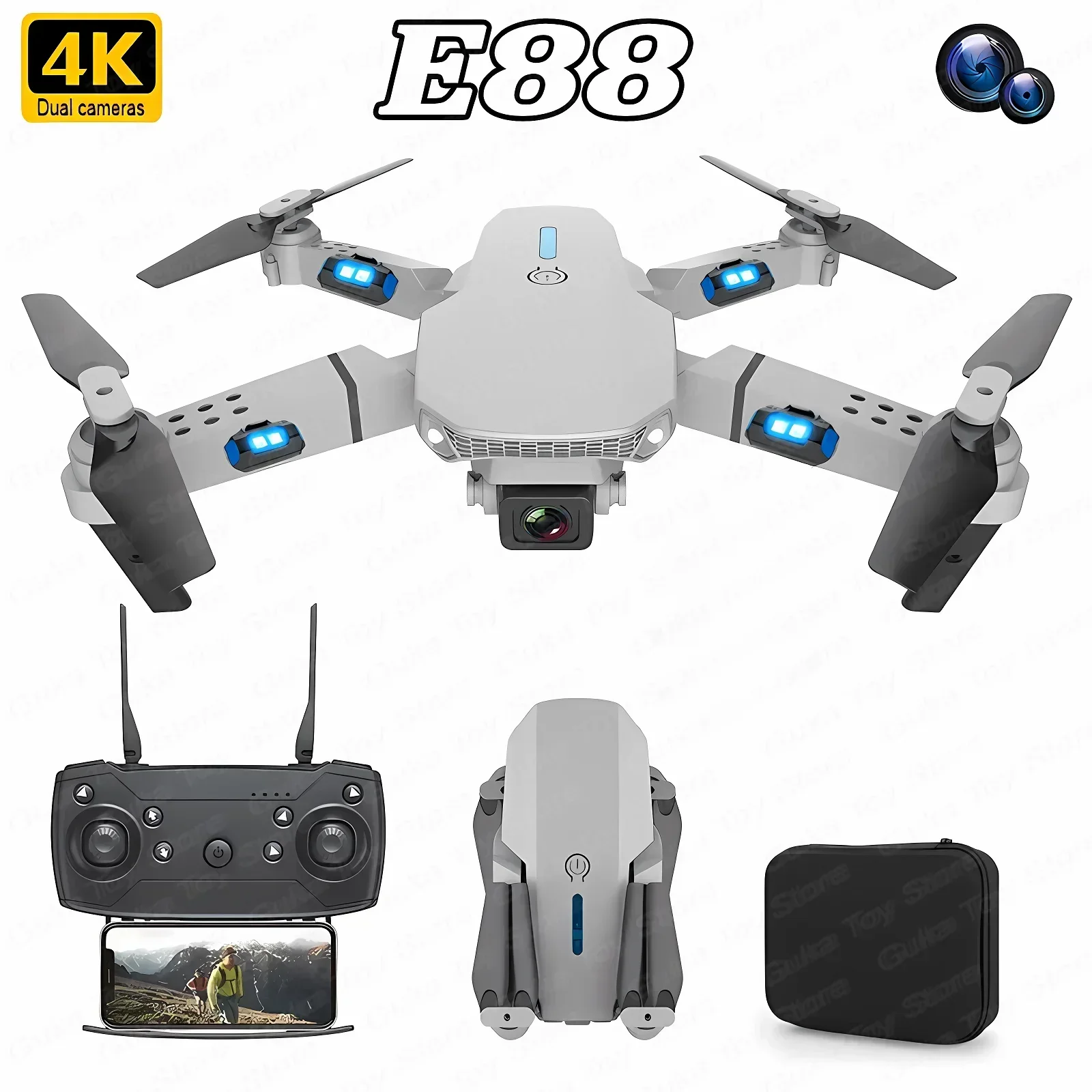 E88 Pro WIFI FPV Drone Wide An - Drone Rc Harness 评论和价格