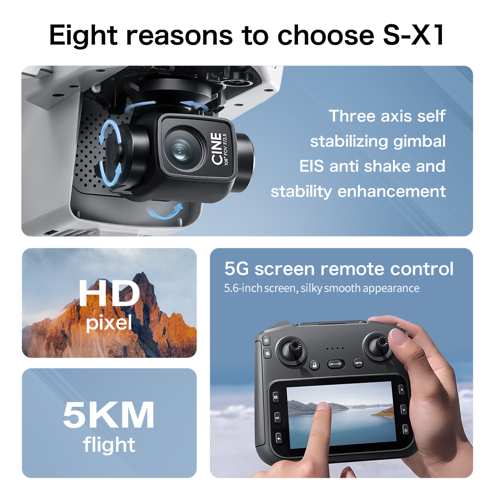 Original S-X1 Drone 8K HD Prof - Drone Rc Harness 评论和价格