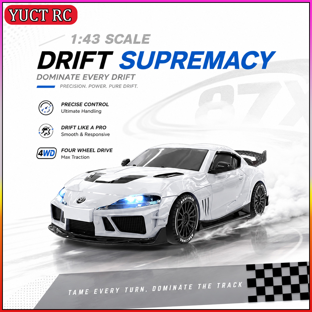JXC SP4301 1087X Supra 1/43 Mi - Rc Drift Car Kit 评论和价格